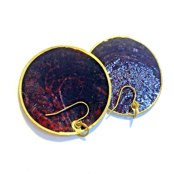 Vintage Pierced Earrings Beachy Casual Drop & Dangle Brown Translucent Shell - Picture 3 of 8